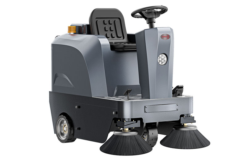 使用工業掃地機和洗地機保持學校走廊清潔
